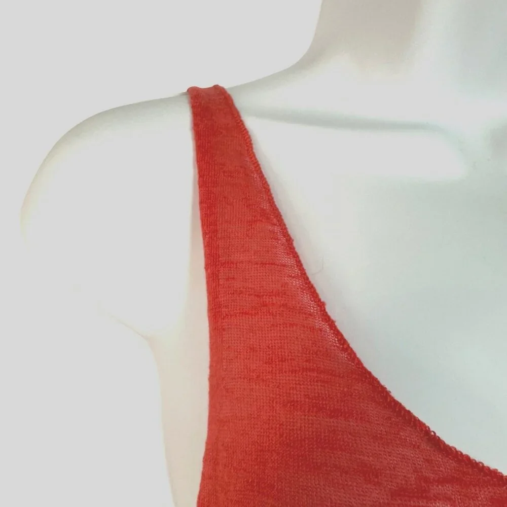 American Flag Sheer Red Tank Top Womens Graphic Print Patriotic USA Med - Picture 9 of 9